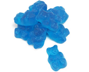 Blue Raspberry Gummi Bears - 5lb CandyStore.com