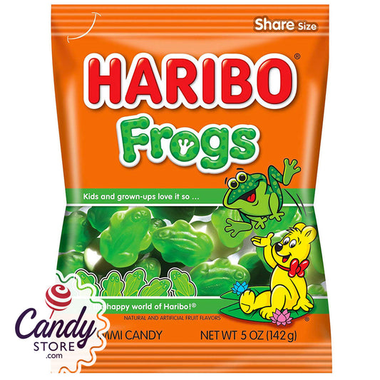 Haribo Frogs Gummi Candy 5oz Bag - 12ct CandyStore.com