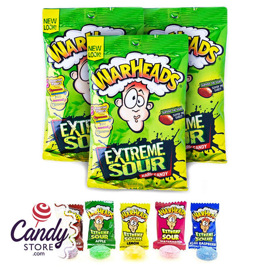 Warheads Extreme Sour Hard Candy Bags - 12ct CandyStore.com